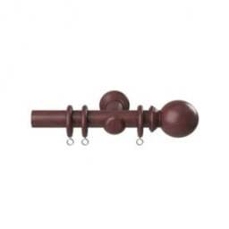 28mm Woodland Dark Oak Curtain Pole Set - Dark Oak / 160cm - thumbnail 2