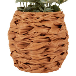 Eucalyptus in Water Hyacinth Basket 40cm - Green and Brown - thumbnail 2