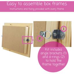 "Deep Shadow Box Frame Oak Wood Pine Box Black Insert - Choose Size, Inner Depth - Medium Oak / 10x12"" Glass (8x10"" Display), 2.75"" Deep" - thumbnail 3