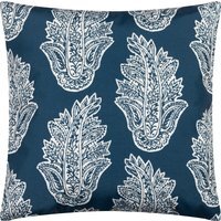 Paisley Fronds Outdoor Cushion Cover - Navy