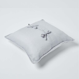 Homescapes Quilted Velvet Cushion Cover Geometric Eternity Ring Pattern - Grey - thumbnail 3