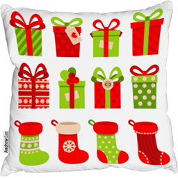 Stylish Set Of Gifts Outdoor Comfy Cushion - Red / 60cm - thumbnail 2