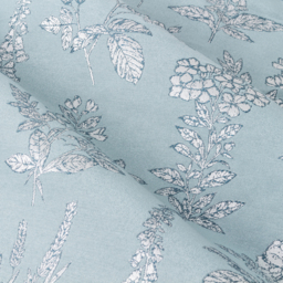 Set of 2 Sophia Jacquard Floral Eyelet Curtains - Blue / 117cm / 137cm - thumbnail 2