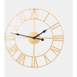Roman Numerals Skeleton Wall Clock - Gold - thumbnail 3