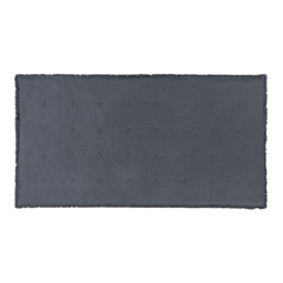 Jaye Cotton Velvet Filled Bedspread - Slate - thumbnail 3