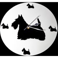 Scottish Terrier Acrylic Wall Clock - White Face