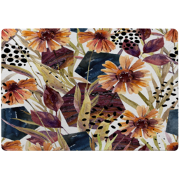 Autumn Geometric Flowers Rug - Orange / 150cm - thumbnail 2