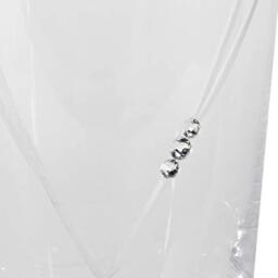 Etched Heart Detail Crystal Glass Vase - Clear - thumbnail 3