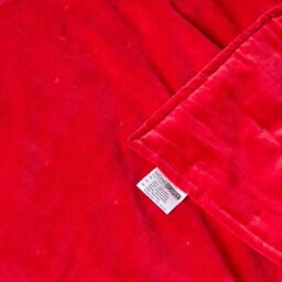 Homescapes Velvet Quilted Throw with Stitch - Red / 150cm - thumbnail 2