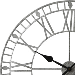 Skeleton Round Wall Clock - Silver Foiled - thumbnail 4