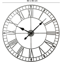 Skeleton Round Wall Clock - Silver Foiled - thumbnail 5