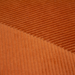 Jagger Ribbed Corduroy Cushion 45 x 45cm - Rust Orange / Feather - thumbnail 5