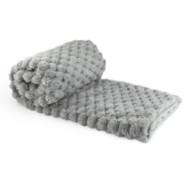 Lush Faux Rabbit Fur Throw - Silver / 180cm - thumbnail 3