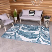 Charles Bentley Weatherproof Outdoor Rug - Teal Blue  / 230cm - thumbnail 1
