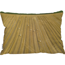 Aerial View Of Round Harvested Field Cushion - Yellow - thumbnail 2