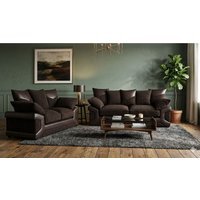 DINO 3 Seater and 2 Seater Sofa - Chocolate-Brown