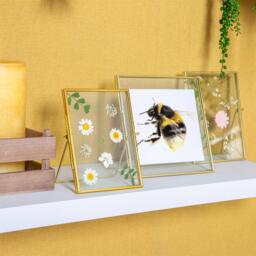 Nicola Spring Metallic Floating Photo Frame - Gold / 2 - thumbnail 5