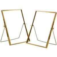 Nicola Spring Metallic Floating Photo Frame - Gold / 2 - thumbnail 1