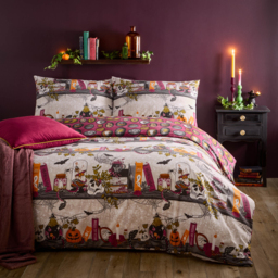 Witchy Tales Printed Reversible Duvet Cover Set Single - Multicoloured - thumbnail 2