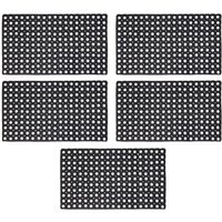 JVL Contract Rondo Rubber Ring Doormat - Pack of 5 - Black - image 1