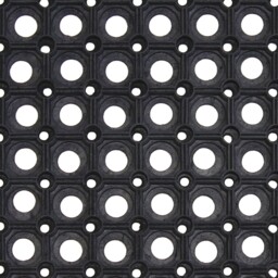 JVL Contract Rondo Rubber Ring Doormat - Pack of 5 - Black - thumbnail 4