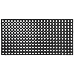 JVL Contract Rondo Rubber Ring Doormat - Pack of 5 - Black - thumbnail 3
