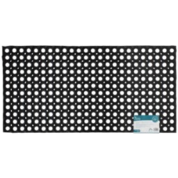 JVL Contract Rondo Rubber Ring Doormat - Pack of 5 - Black - thumbnail 2