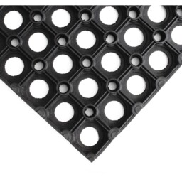 JVL Contract Rondo Rubber Ring Doormat - Pack of 5 - Black - thumbnail 5