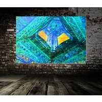 French Looking up Art Print on Canvas - Blue / 152cm - image 1