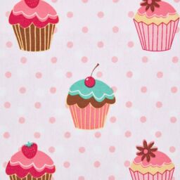 Cupcakes Ready Made Eyelet Curtain Pair - Pink / 137cm - thumbnail 4