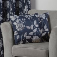 Butterfly Meadow Cushion Cover - Navy