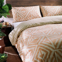 Global Geometric Duvet Cover Set - Terracotta / Single - thumbnail 3