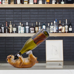 Adorable Puppy Dog Vino Wine Bottle Holder - Brown - thumbnail 5