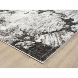 Eleanor Modern Embossed Contemporary Living Room Area Rug - Abstract Design Rug - Grey / 160cm - thumbnail 4