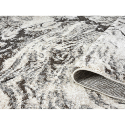Eleanor Modern Embossed Contemporary Living Room Area Rug - Abstract Design Rug - Grey / 160cm - thumbnail 3
