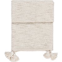 Heath Cotton Tasselled Throw - Ecru