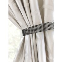 One Pair Tiebacks Diamante - Black