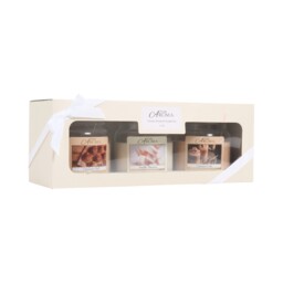Pack of 3 Luxury Scented Mason Jar Candles - Cinnamon Roll / Vanilla Macaron / Caramel Latte - thumbnail 3