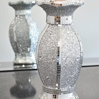 Silver Ceramic Flower Vase - Silver