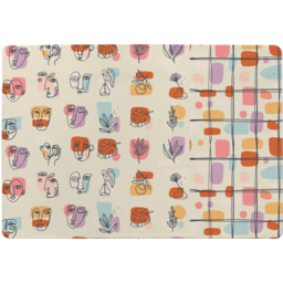 Leaves And Flowers, Abstract Shapes Designer Rug - Orange / 230cm - thumbnail 2