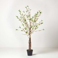 Homescapes Artificial Blossom Tree with Cream Silk Flowers - 5 Feet - Neutral - thumbnail 1