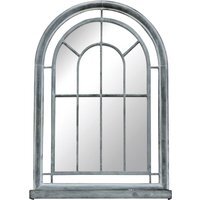 Garden Premium Grey Arched Glass Mirror Suitable For Indoor Use - Grey