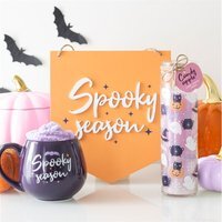 Spooky Season Hanging Sign For Halloween Decor - Orange - thumbnail 1