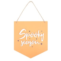 Spooky Season Hanging Sign For Halloween Decor - Orange - thumbnail 2