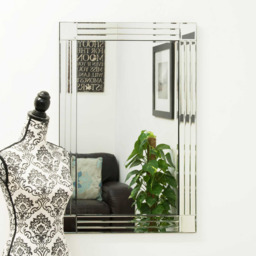 MirrorOutlet Rydal Triple Edge Square Cornered Mirror 91 x 61cm - All glass - thumbnail 3
