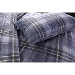 Wesley Checked Duvet Cover Set - Blue / Single - thumbnail 2