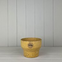 Earthy Yellow Coffee Husk Minimalist Pot - Yellow