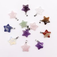 Assorted Gemstone Star Pendants, Jewelry Crafts - Multi