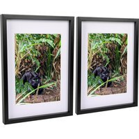 "3D Box Photo Frames with A4 Mounts - A3 (12"" x 17"") - Pack of 2 - Black/White" - thumbnail 1