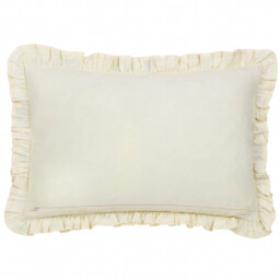 Mae Embroidered Cotton Cushion - French Blue / 80 Feather 20 Polyester - thumbnail 2